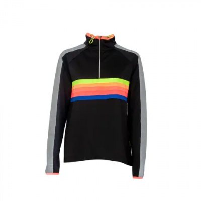 GOFLUO - Girlpower Long sleeve Running Top - Black Reflective