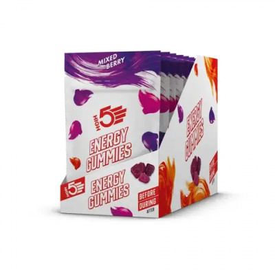 High5 Mixed Berry Energy Gummies in White
