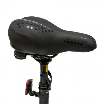MiRider Upgrade Comfort Gel Saddle With Rear Light In Black