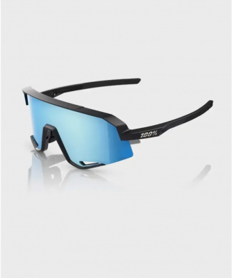 100% 100 Slendale Glasses - Mirror Lens Black/ HiPER Blue Muilayer