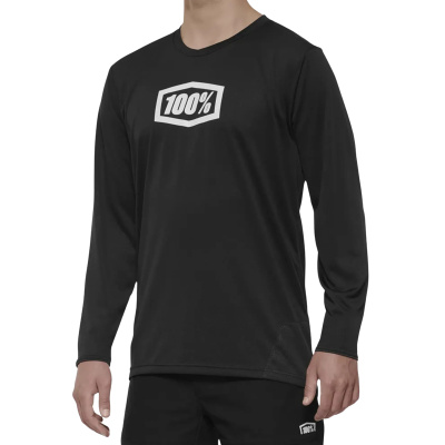 100% 100 Ridecamp Long Sleeve Jersey Black