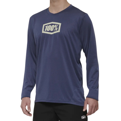 100% 100 Ridecamp Long Sleeve Jersey Indigo