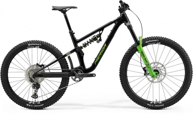 2024 Merida One-Sixty FR 800 Mountain Bike - Black/Grey/Green