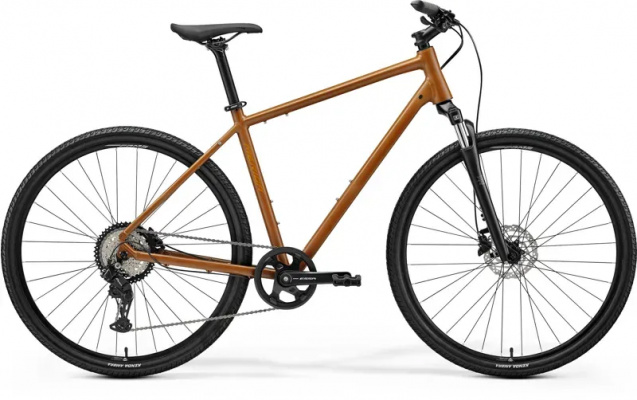 2025 Merida Crossway 20 Hybrid Bike - Silk Fall Leaf Brown Wild Honey