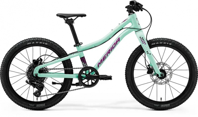 2025 Merida Matts J.20+ Kids Bike - Matt Mint/Purple/White/Black