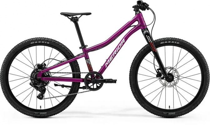 2025 Merida Matts J.24+ Kids Bike - Silk Purple/White/Red/Back