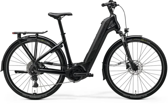 2025 Merida eFloat City 400 EQ CargoE-Bike - Metallic Black/Gunmetal Grey