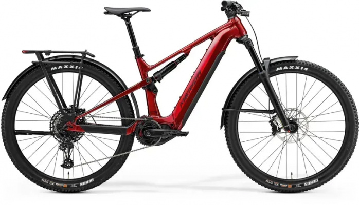 2025 Merida eOne-Forty 675 EQ E-Road Bike - Dark Red/Black