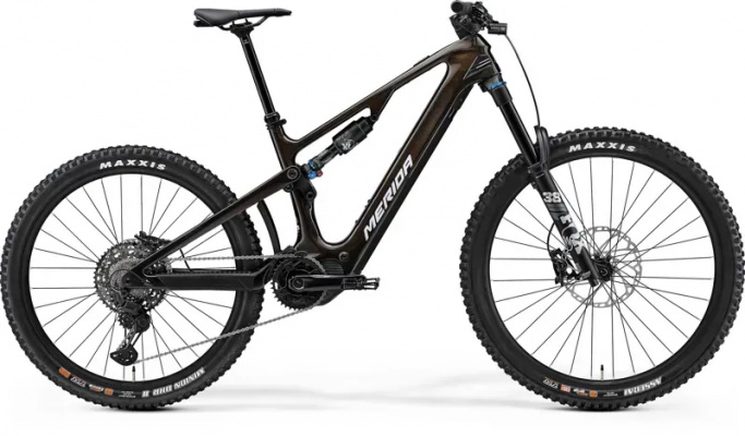 2025 Merida eOne-Sixty 7000 Electric Mountain Bike - Gold/Silver