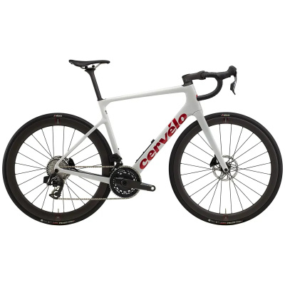 2026 Cervelo Caledonia-5 Road Bike - Force AXS  - white / red