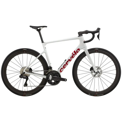 2026 Cervelo Caledonia-5 Ultegra Di2 Road Bike - White / Red