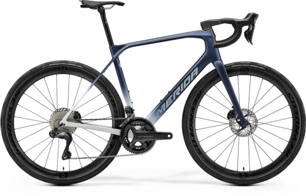 2026 Merida Scultura Endurance 9000 Road Bike - Silk Mountain Dust Blue White