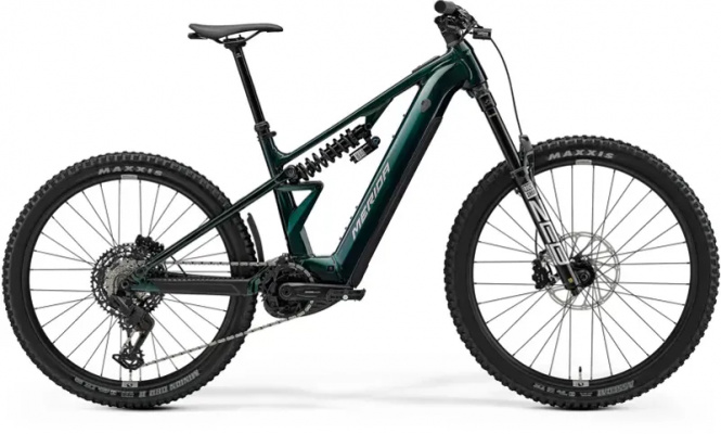 2026 Merida eOne-Eighty FR 800 Electric MTB - Halo Green/Grey