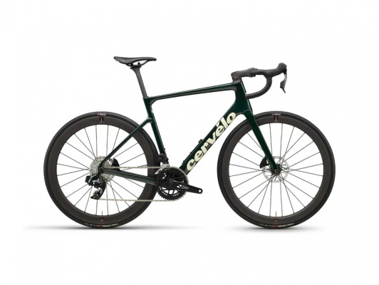 Cervelo Cervlo Caledonia-5 SRAM Rival AXS Road Bike - Emerald / Cream