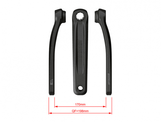 FSA Ebike Chainset CK-320 Bosch 27.5mm Black bni 27.5mm 1