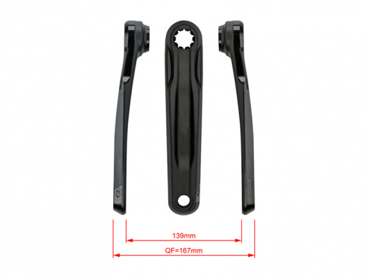 FSA Ebike Chainset CK-762 22.0mm Black isis 22.0mm 1