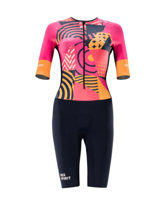 Huub Her Spirit Long Course Tri Suit Patchwork - Womens