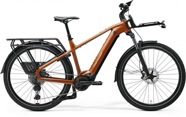 Merida eFloat HD 700 EQ Electric Hybrid Bike - Fall Leaf Brown / Grey