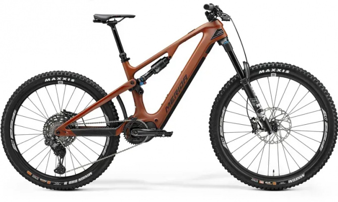 Merida eOne-Sixty 8000 Electric Mountain Bike - Silk Brown / Black