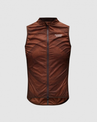 Pas Normal Studios Men's Mechanism Stow Away Gilet - AOP Light brown