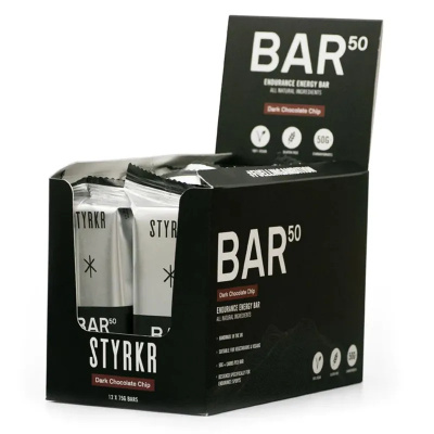 STYRKR - BAR50 Dark Chocolate Chip Energy Bar X12 50g