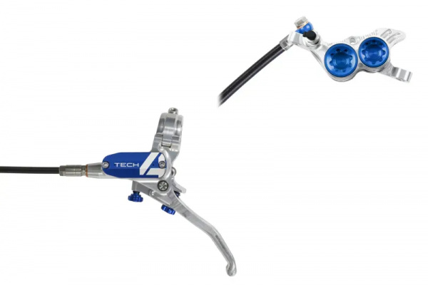 Hope Tech 4 V4 - No Rotor-Silver/Blue