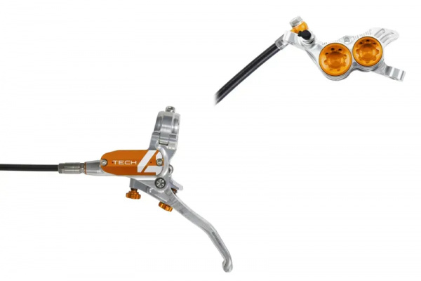 Hope Tech 4 V4 - No Rotor-Silver/Orange