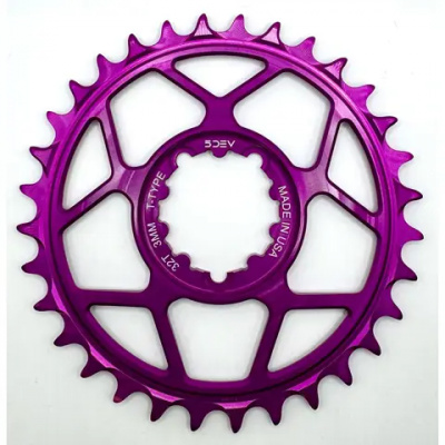 5Dev 3-Bolt Direct Mount T-Type Aluminium Chainring Purple