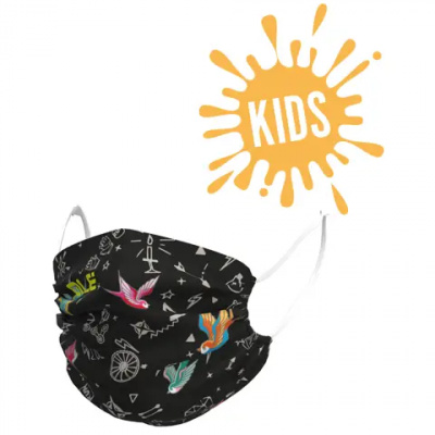 Ale Kids Washable Face Mask Versilia Black