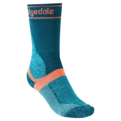 Bridgedale Winter Weight T2 Merino Womens Sport MTB Socks Teal/Sky