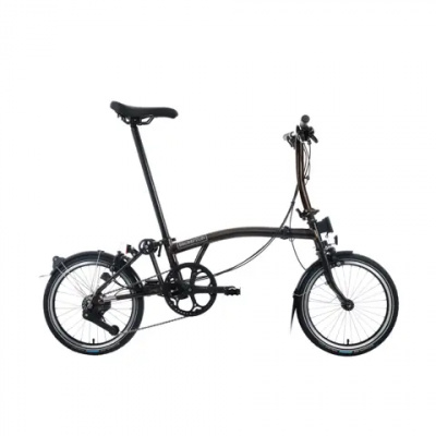 Brompton C Line 12 Speed Low Bar Folding Bike 2025 Black Lacquer