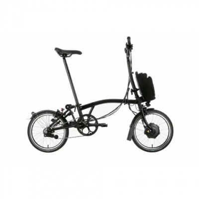 Brompton Electric C Line 12 Speed Mid Bar Folding Bike 2025 Matt Black