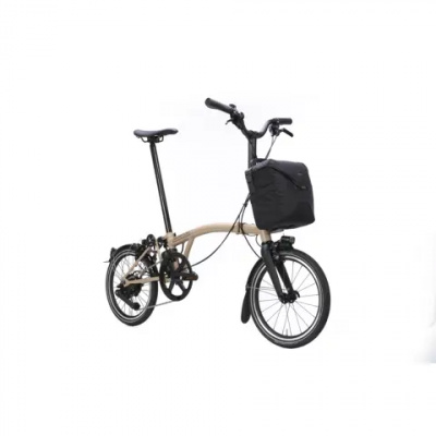 Brompton Electric P Line Mid Bar 4 Speed E Motiq Folding Bike 2026 Dune Sand