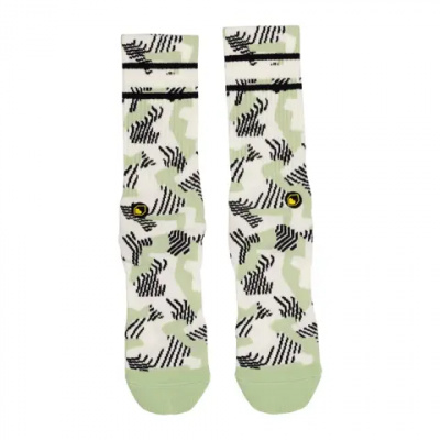 Burgtec EveryDay Crew Patterned Socks Snazzy Sage