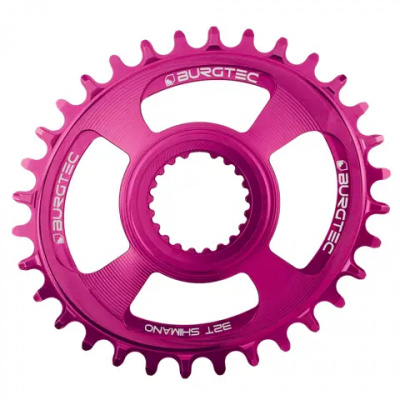 Burgtec Oval Shimano Direct Mount Thick/Thin Chainring Toxic Barbie Pink
