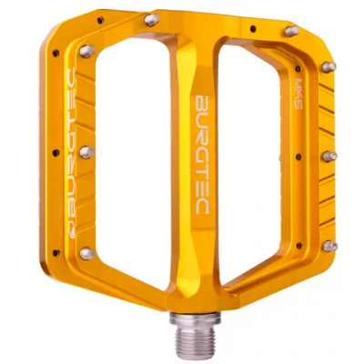 Burgtec Penthouse MK5 Flat Pedals Steel Bullion Gold