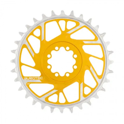 Burgtec SRAM 8-Bolt 3mm Offset Thick/Thin Chainring Burgtec Bullion Gold