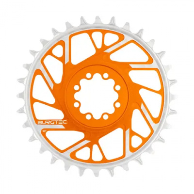 Burgtec SRAM 8-Bolt 3mm Offset Thick/Thin Chainring Iron Bro Orange