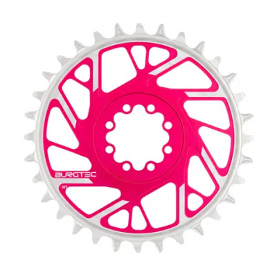 Burgtec SRAM 8-Bolt 3mm Offset Thick/Thin Chainring Toxic Barbie Pink