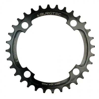 Burgtec ThickThin 104 BCD Chainring Black