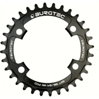 Burgtec ThickThin XT 96/64mm PCD Chainring Black