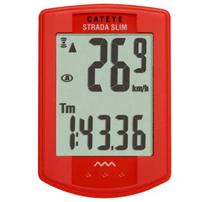 Cateye Strada Slim Cycling Computer Red