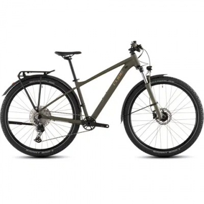 Cube Aim SLX FE Mountain Bike 2026 Dusty Olive/Gold