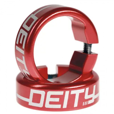 Deity Handlebar Grip Clamps Red