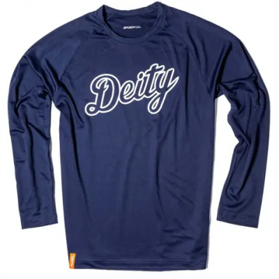 Deity Whitestripe LS MTB Jersey Navy/White