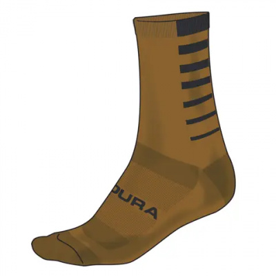 Endura Coolmax Stripe Socks Twin Pack Trail Bronze