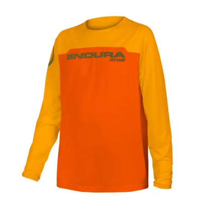 Endura Kids MT500 Burner LS MTB Jersey Tangerine