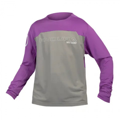 Endura Kids MT500 Burner LS MTB Jersey Thistle