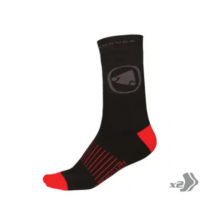 Endura Thermolite II Socks x2 Pack Black