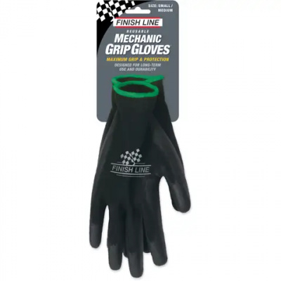 Finish Line Mechanic Grip Gloves S/M Black